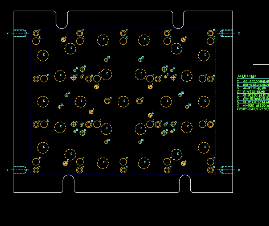 显示器屏幕外壳侧切模具图